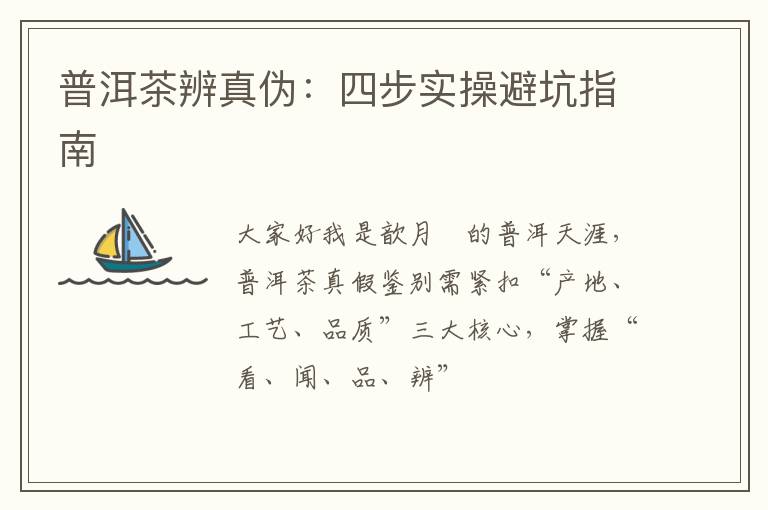 普洱茶辨真伪：四步实操避坑指南