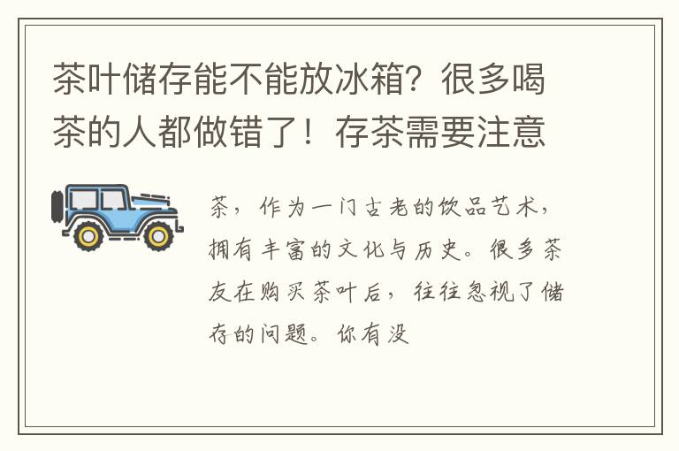 茶叶储存能不能放冰箱？很多喝茶的人都做错了！存茶需要注意哪些