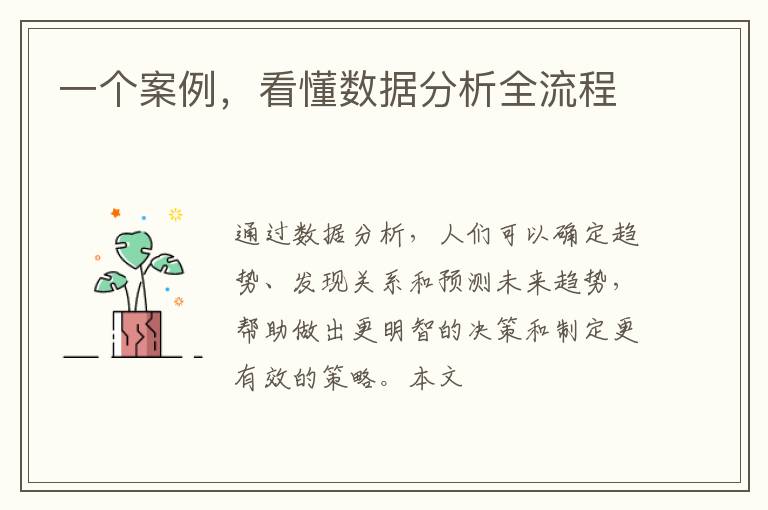 一个案例，看懂数据分析全流程